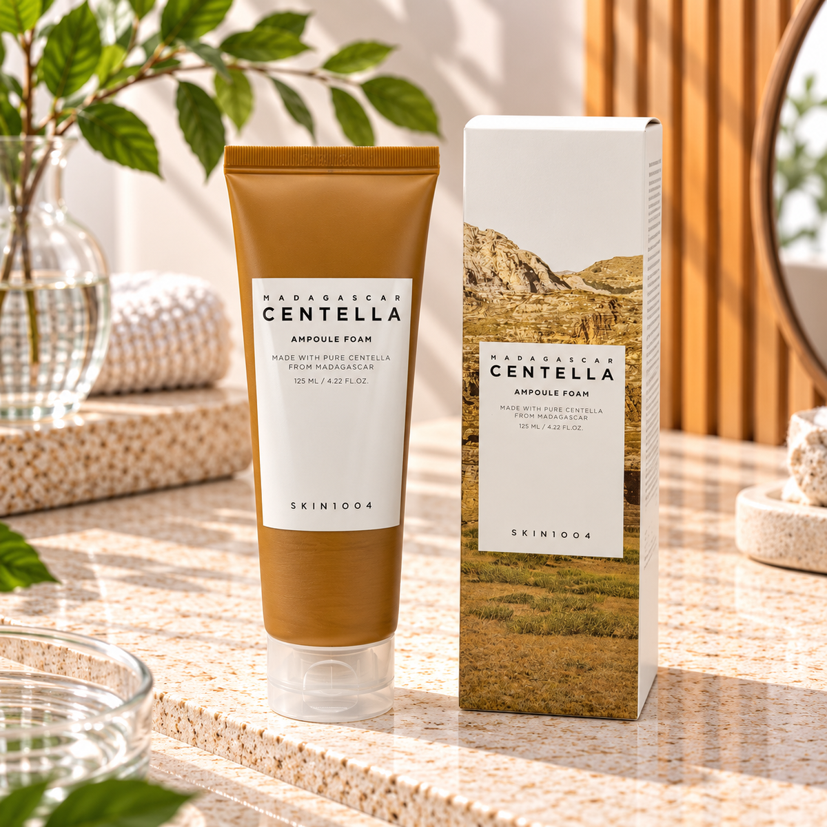 Mousse Nettoyante Ampoule à la Centella de Madagascar SKIN1004 – 125 ml