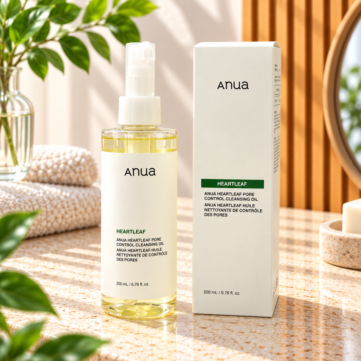 Huile Nettoyante Heartleaf pour le Contrôle des Pores Anua – 200 ml